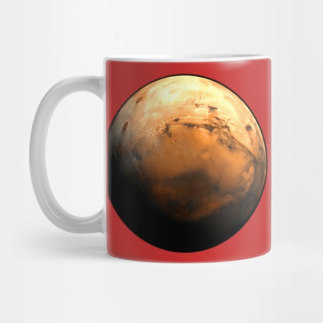 Mars Globe Rendering (based on real photo) by SPACE ART & NATURE SHIRTS 